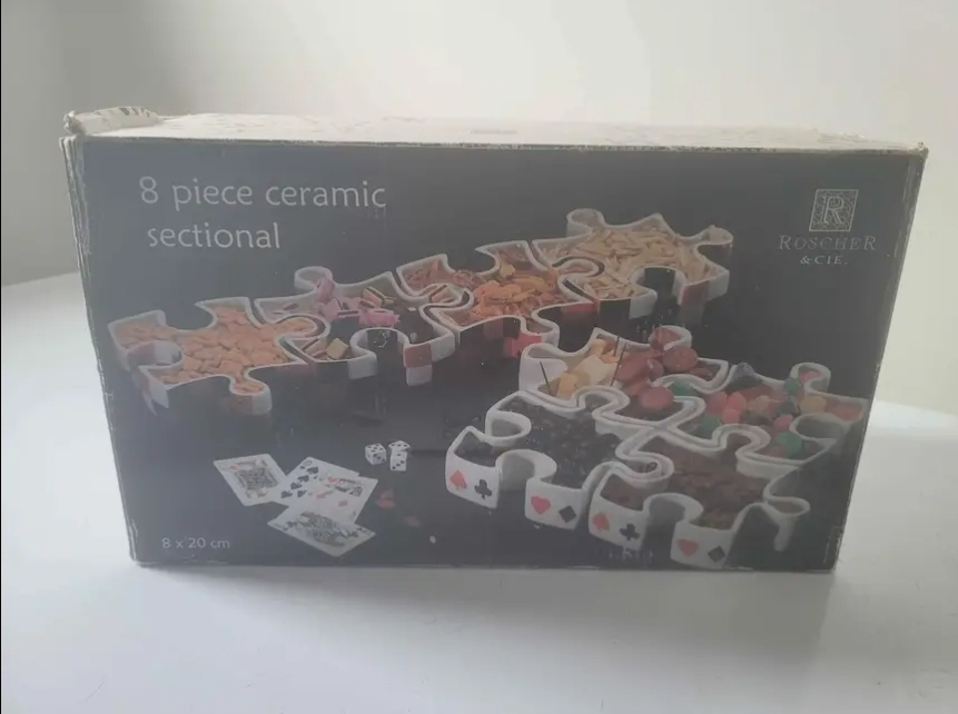 Puzzle piece serving dishes