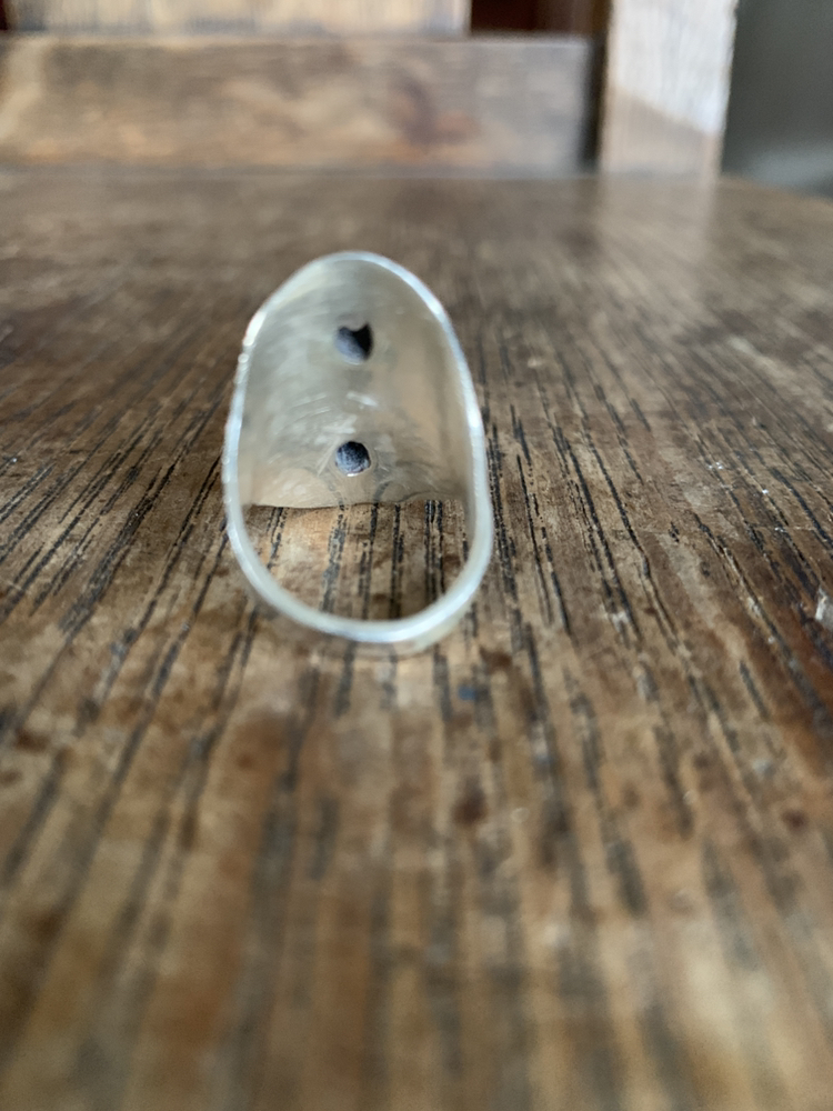 Vintage 1970’s Sterling Silver 2 Moonstone Ring image indicator(4)