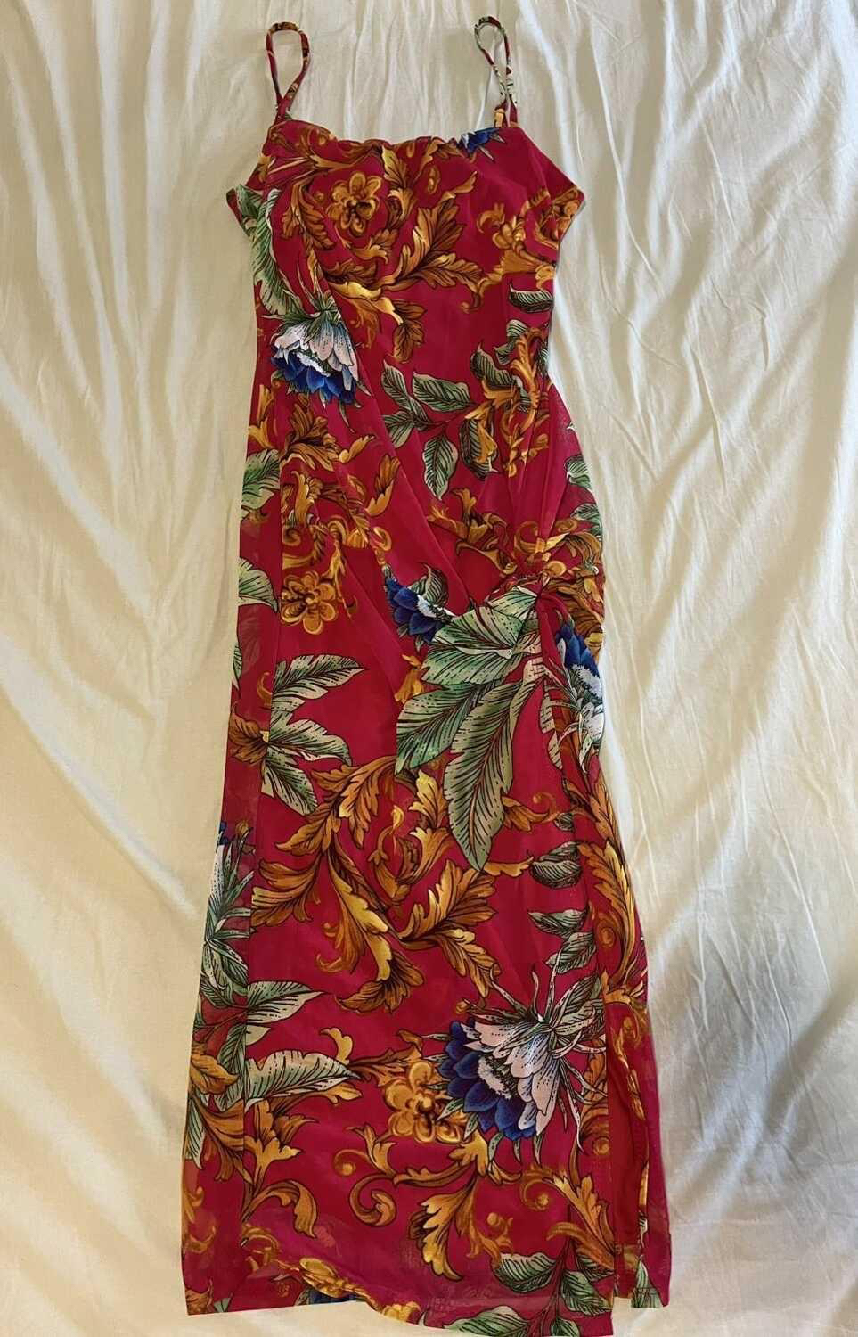 Women's Red Midi Dress - photo 2