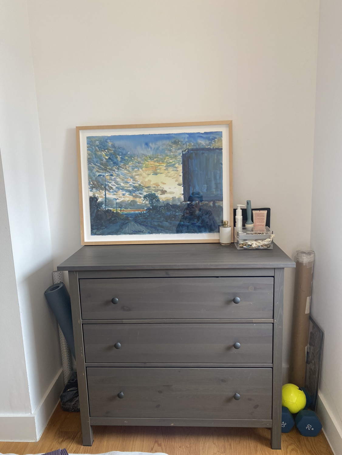 Ikea: HEMNES 3-drawer chest (dark gray) - photo 3