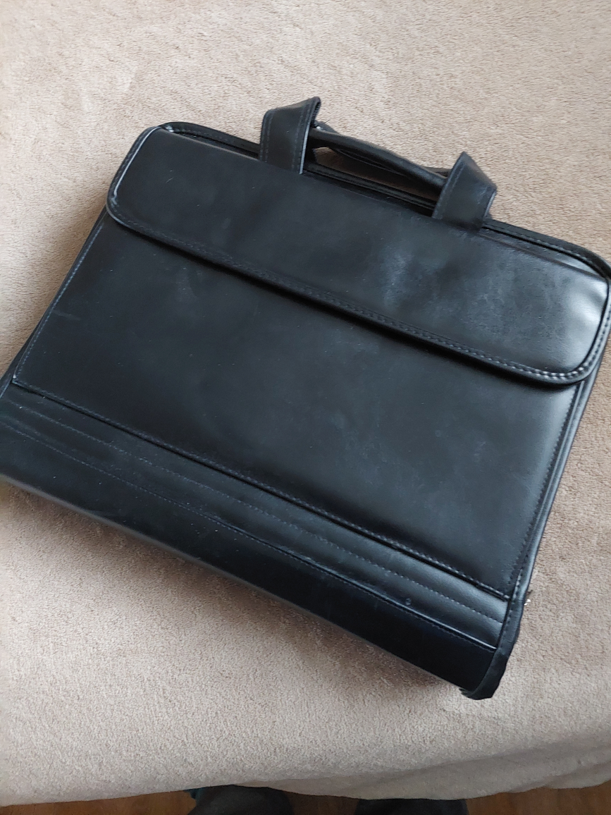 non leather briefcase