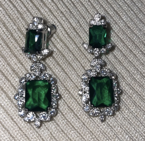 Brand new Green emerald plated necklace set - photo 4