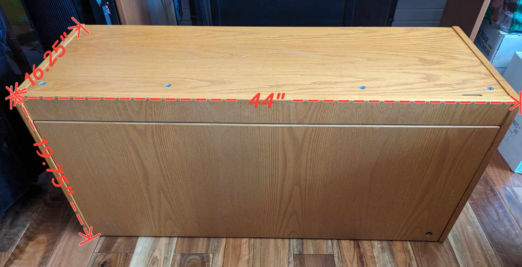 Great tv stand or storage bench.