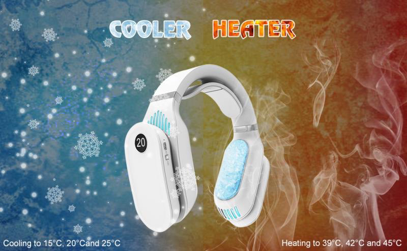 2-in-1 portable neck air conditioner and heater neck fan - photo 2