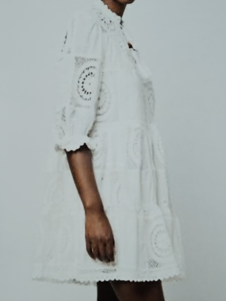 Maje Riblanc crochet mini dress - photo 3