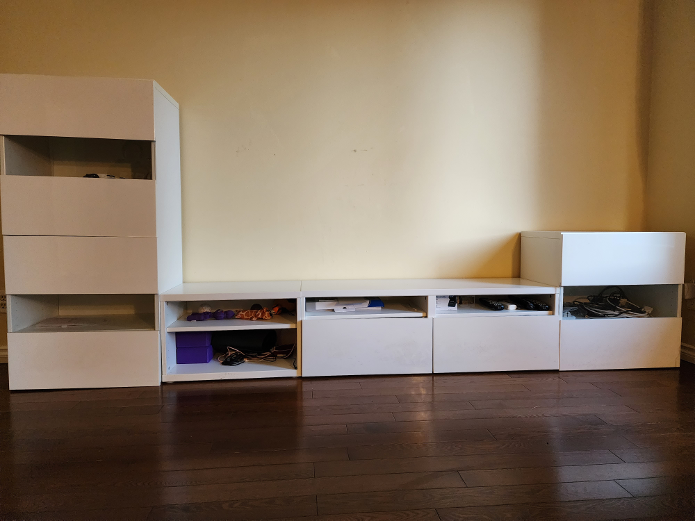 Ikea Besta TV stand media storage cabinets