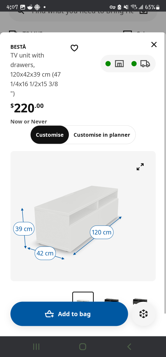 Ikea Besta TV stand media storage cabinets - photo 3
