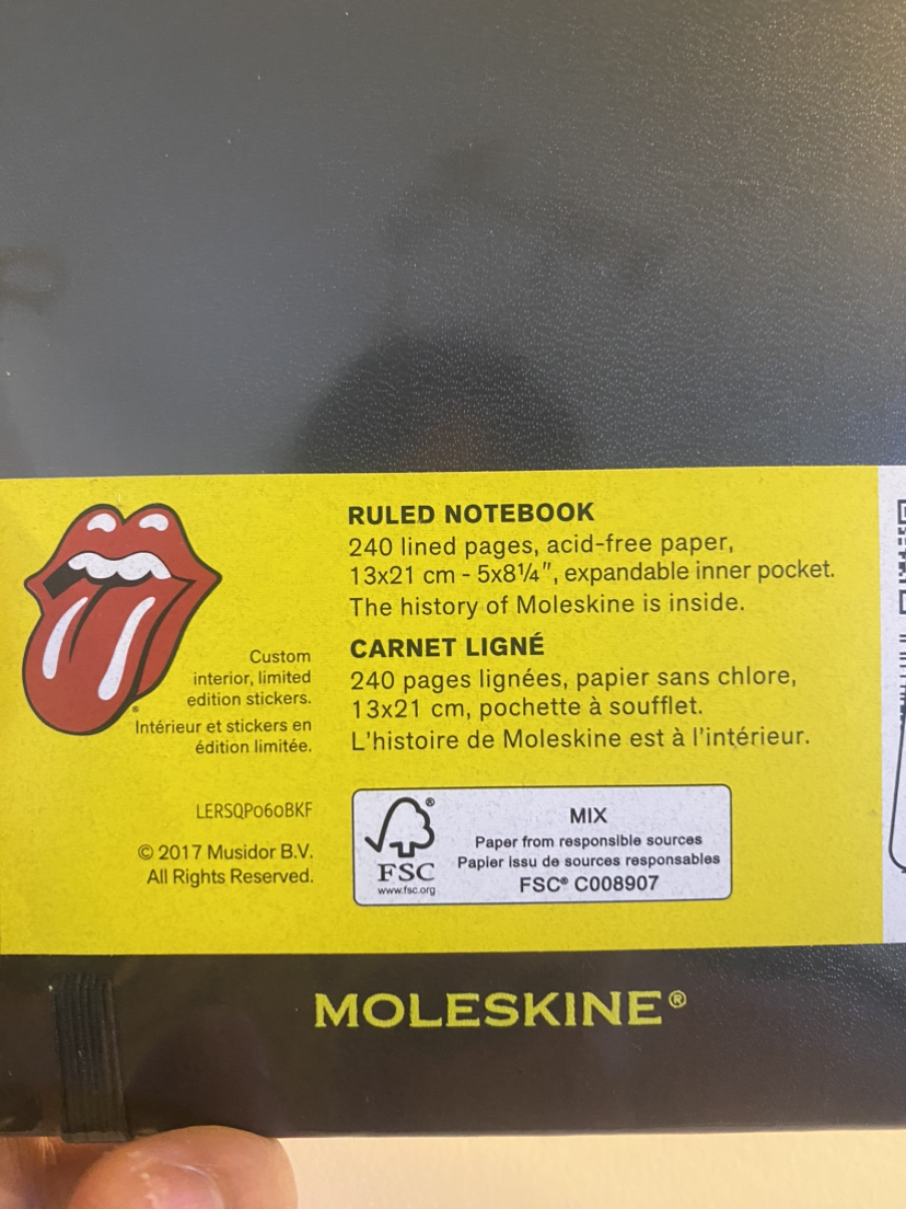 Moleskine limited edition Rolling Stones Notebook image indicator(2)
