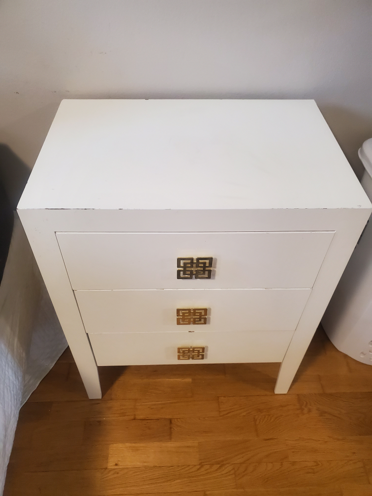night stand with gold fixtures - photo 3