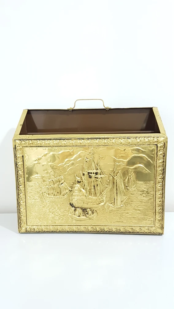 Vintage Brass Magazine Holder