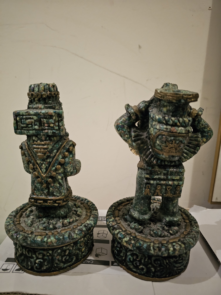 Vintage Aztec Maya Statues