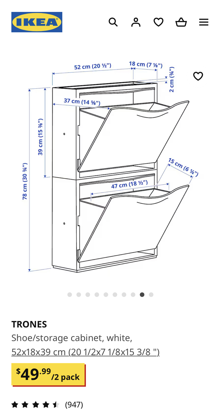 IKEA strobes Shoe/storage Plastic Cabinets - photo 2