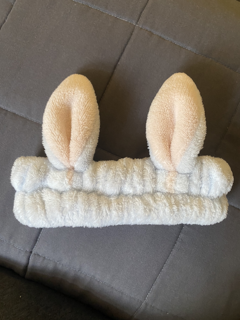 Plush bunny ear headband thumbnail