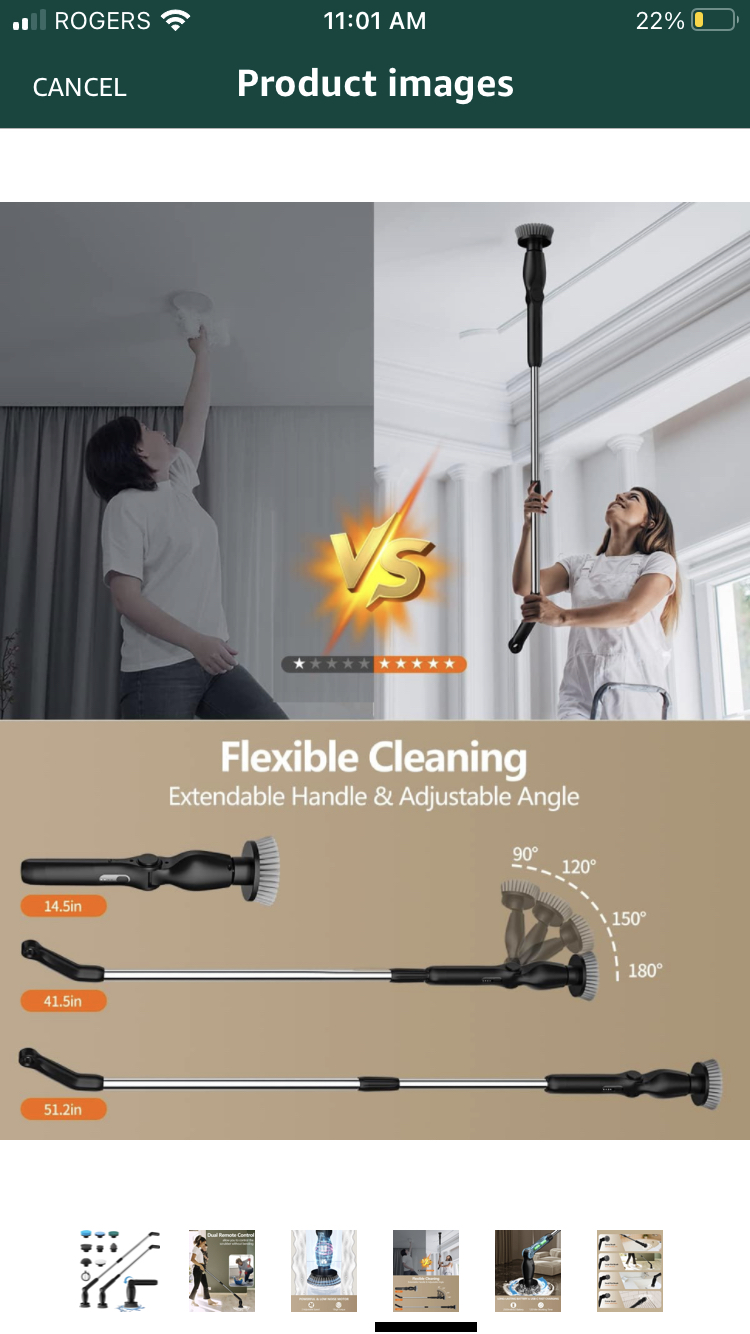 Leebein Electric Spin Scrubber, Cordless Cleaning Brush image indicator(8)