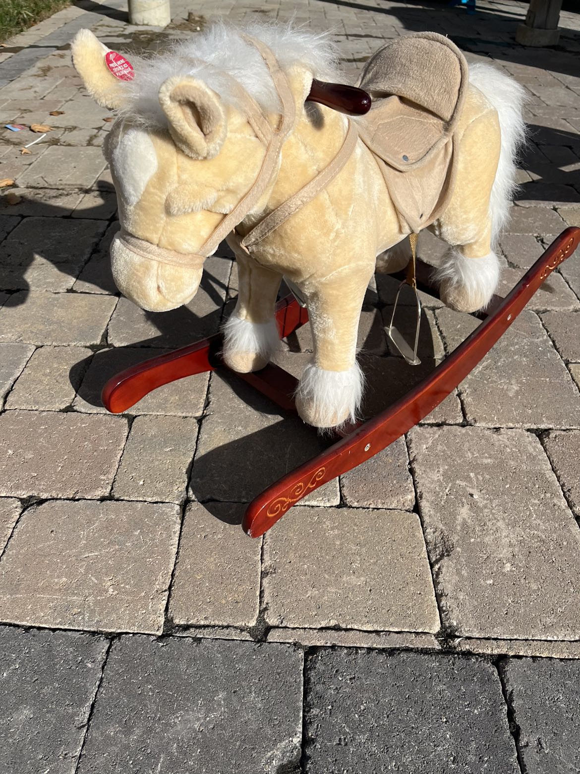 Plush rocking horse