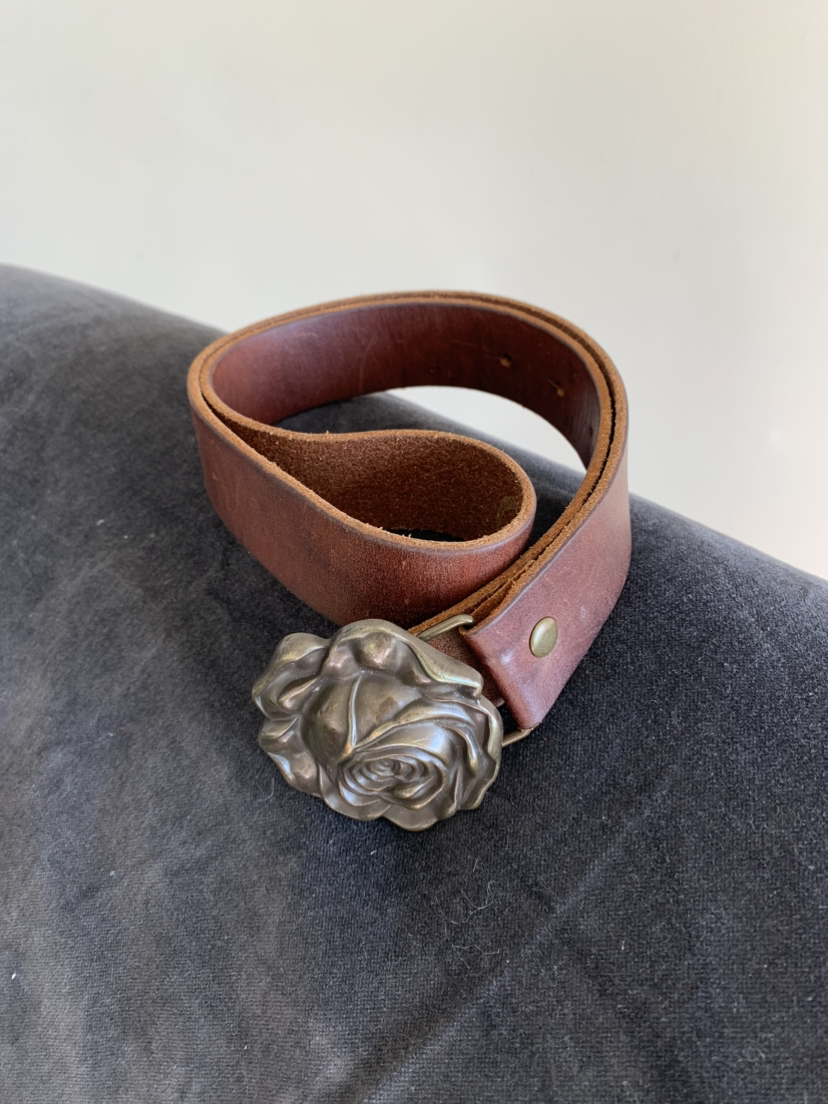 Vintage, 100% Genuine Leather Kids Belt Size L thumbnail
