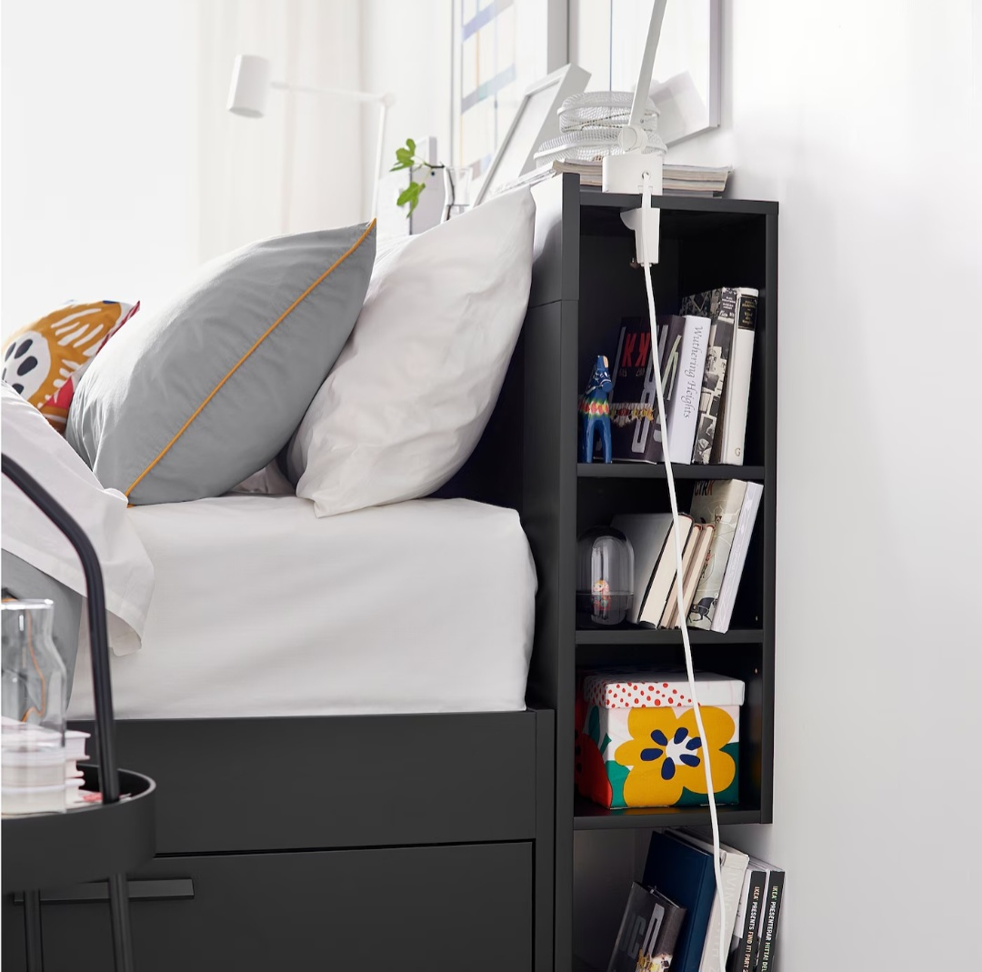 Ikea Brimnes double storage bed and headboard - photo 5