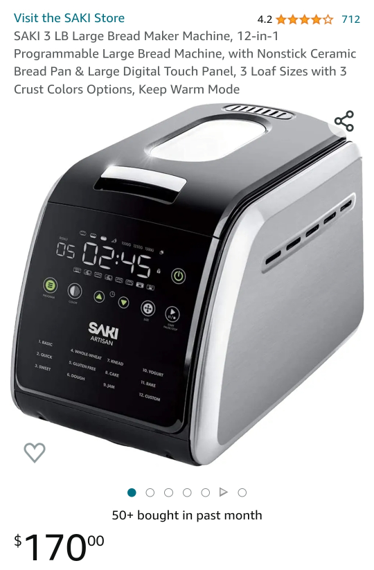 Saki 3lb Bread Maker