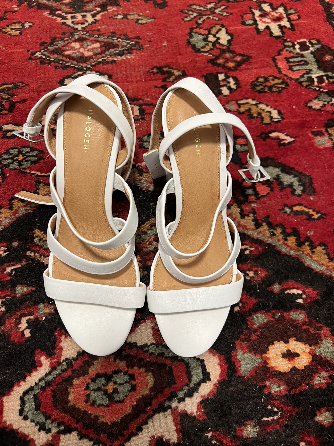 Halogen White Strapy Heel