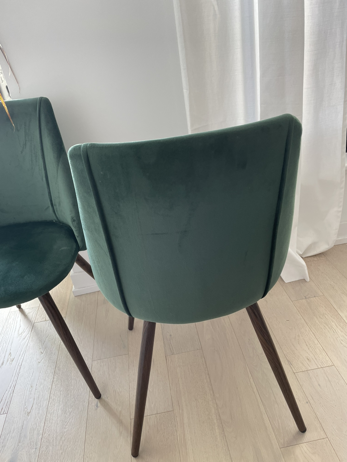Green upholstered dinning chairs (set of 2) - photo 3