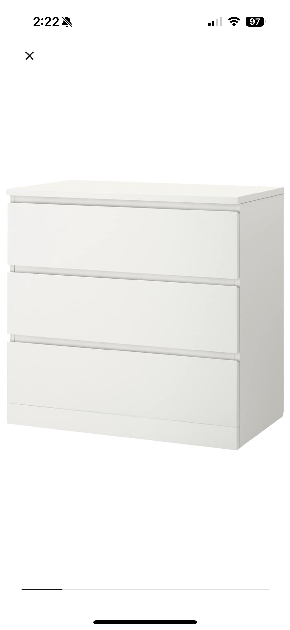 MALM: 3 drawer chest