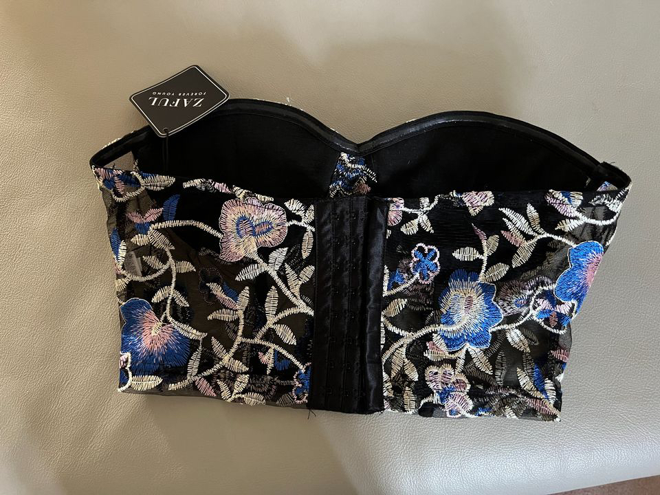 Zaful Black/Semi-Sheer Bustier image indicator(2)