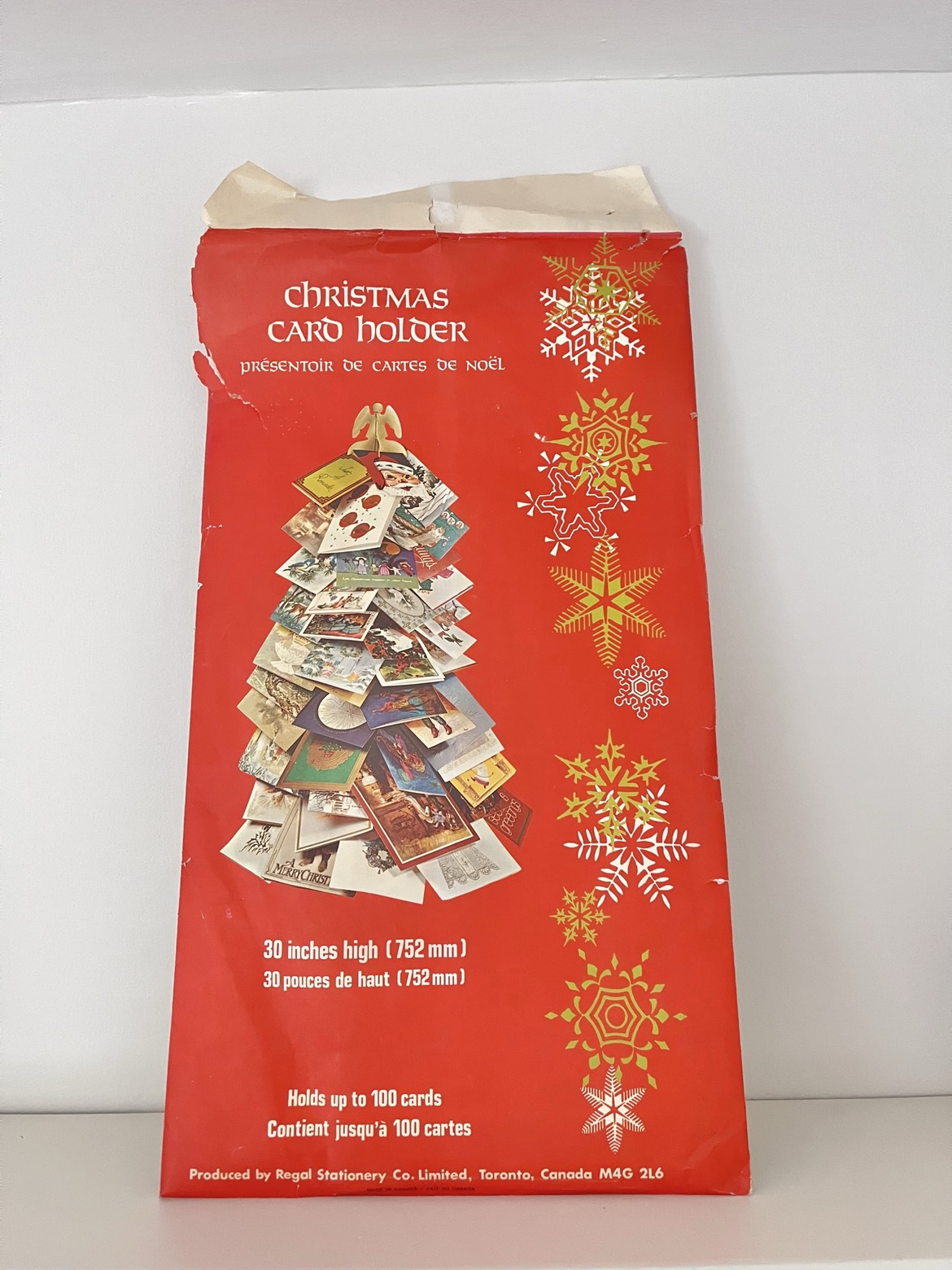 Vintage Christmas card holder thumbnail
