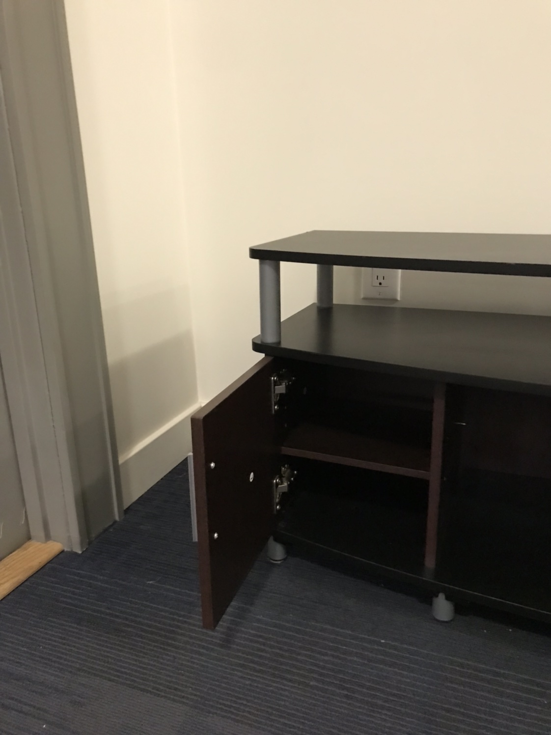 Elegant TV Stand With 2 Cabinet Including Shelf Inside - photo 3
