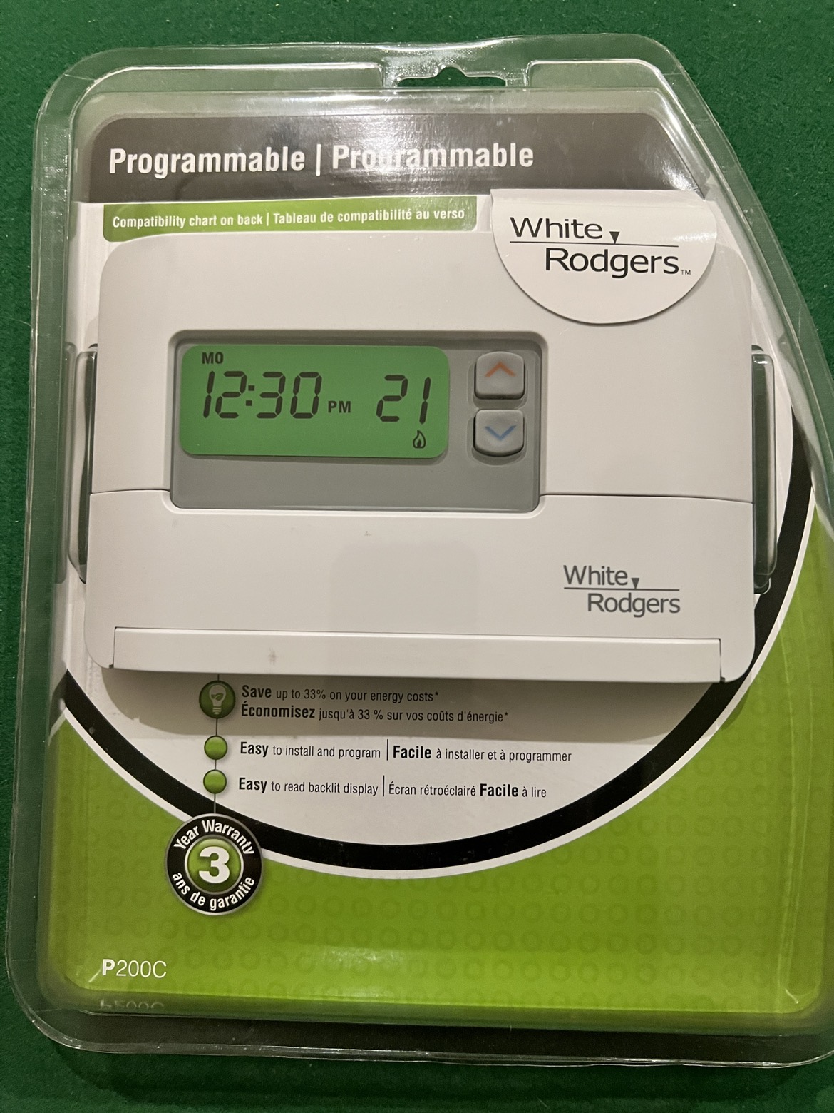 White Rodgers programmable thermostat.🥕 thumbnail