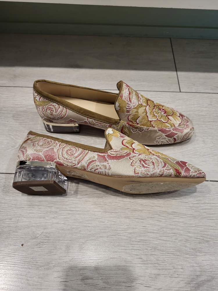 loafer-satin pink floral