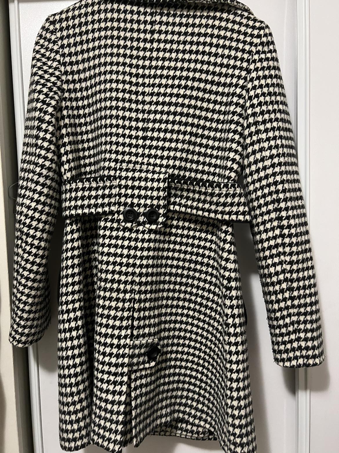 XS Houndstooth Wool Coat - photo 3