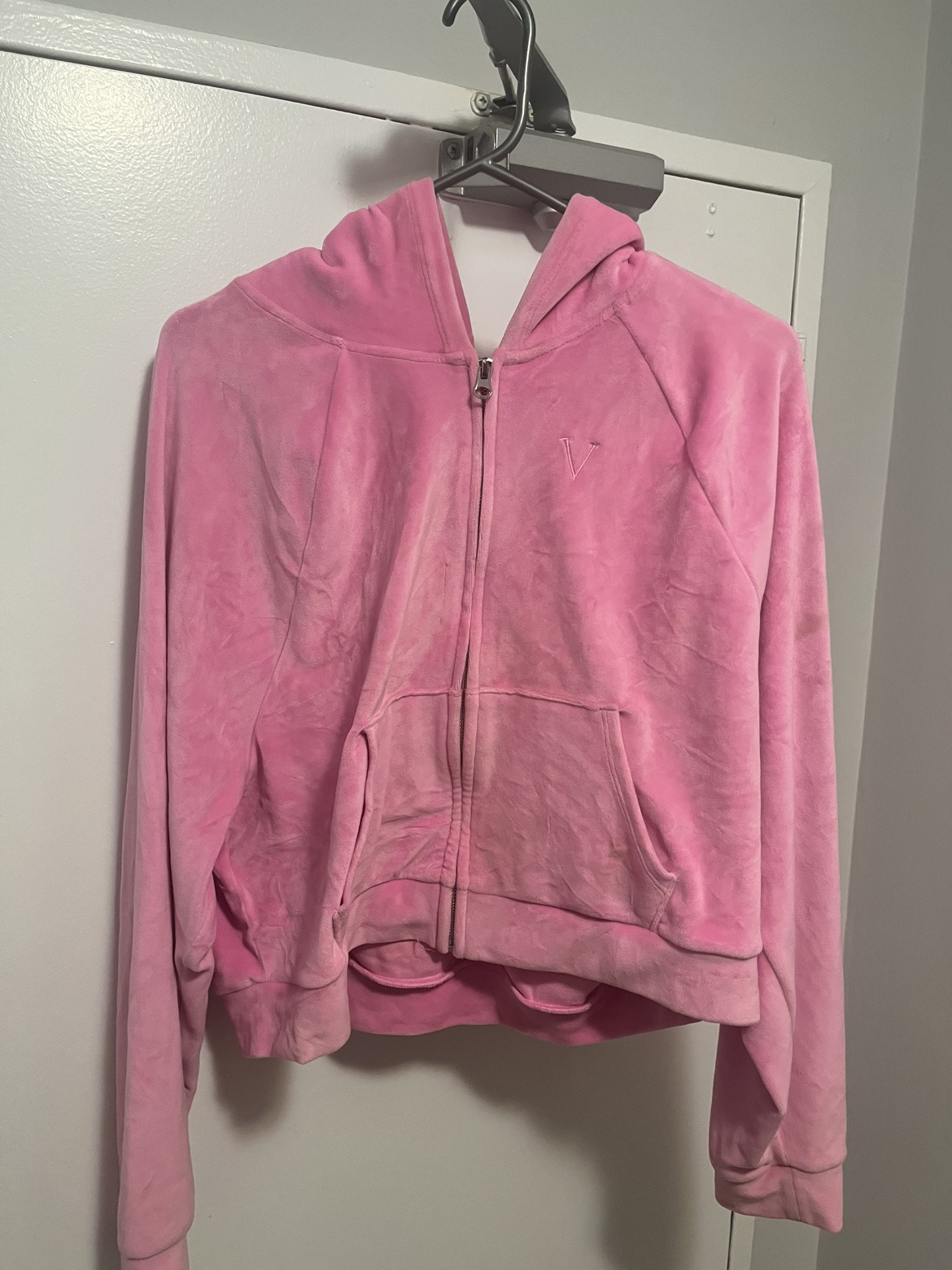 Pink Velour Victoria Secret Zip-Up thumbnail