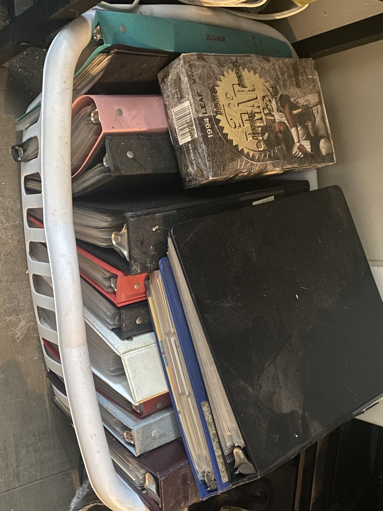 Fifty pounds of baseball cards mostly sorted & organized. thumbnail