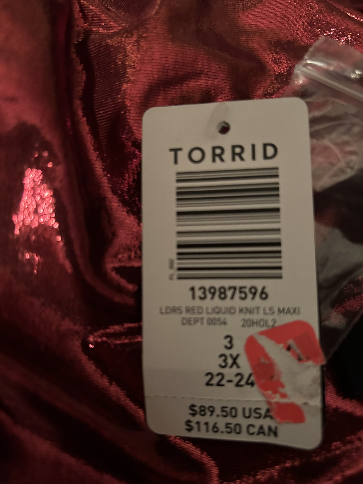 NWT - Red Dress - Size 3X - photo 4