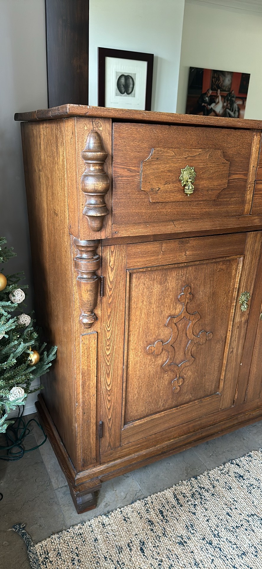 Early 1800’s Antique Oak Sideboard - photo 2