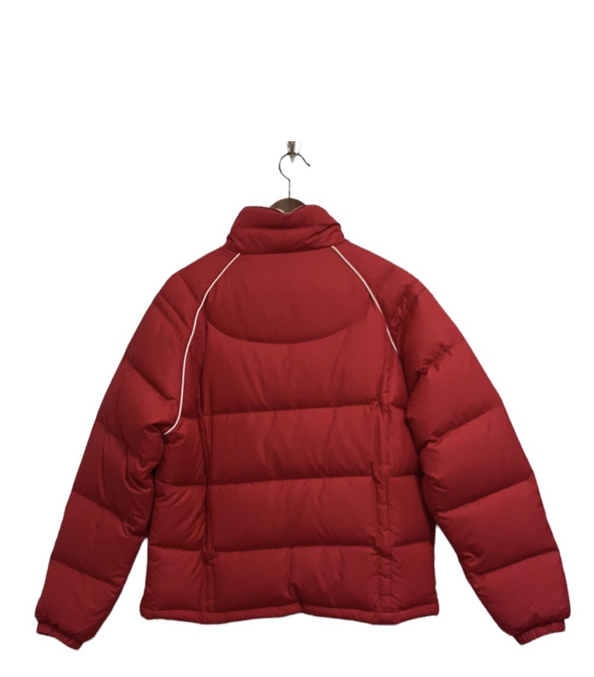 Adidas Red Down Short Puffer Jacket Winter Coat Size large image indicator(3)