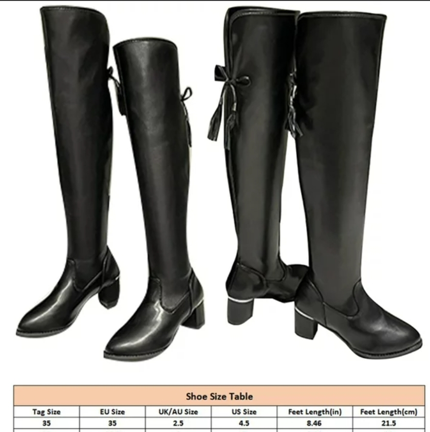 SIMANLAN Women Breathable Over The Knee Boots Non-Slip Sz 4.5 - photo 5