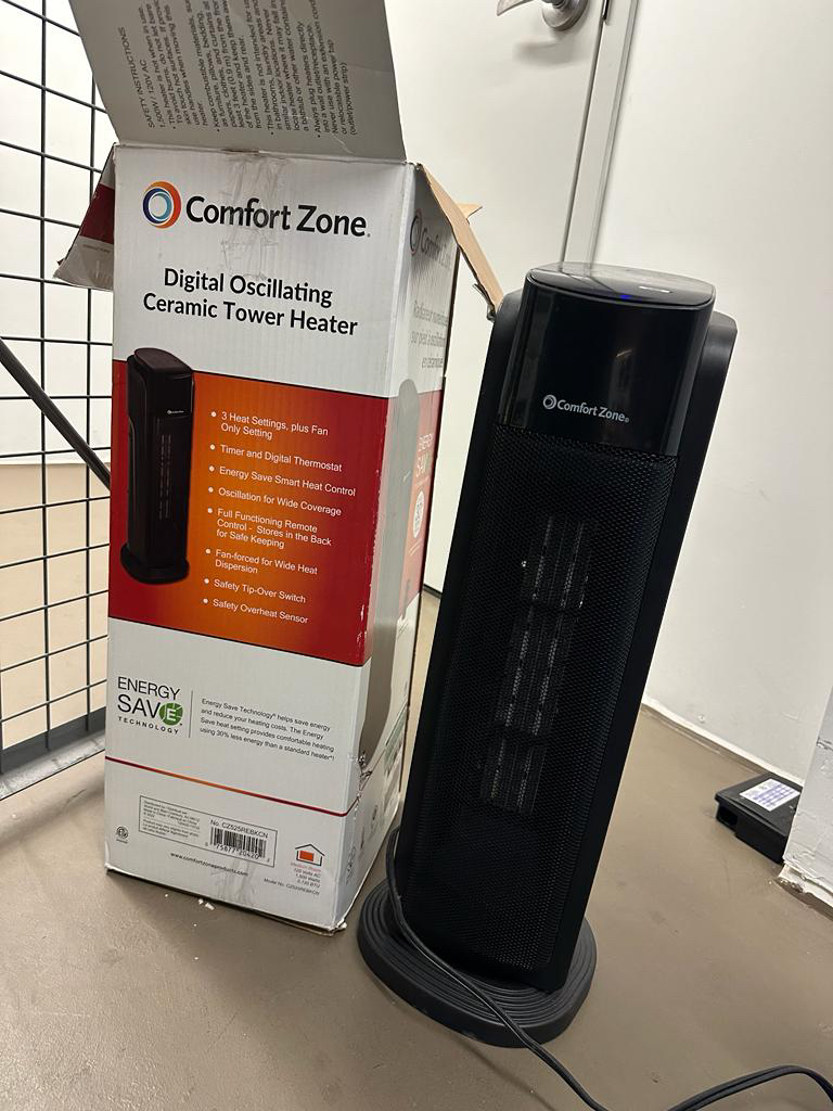 Comfort Zone. Digital Oscillating Ceramic Tower Heater
