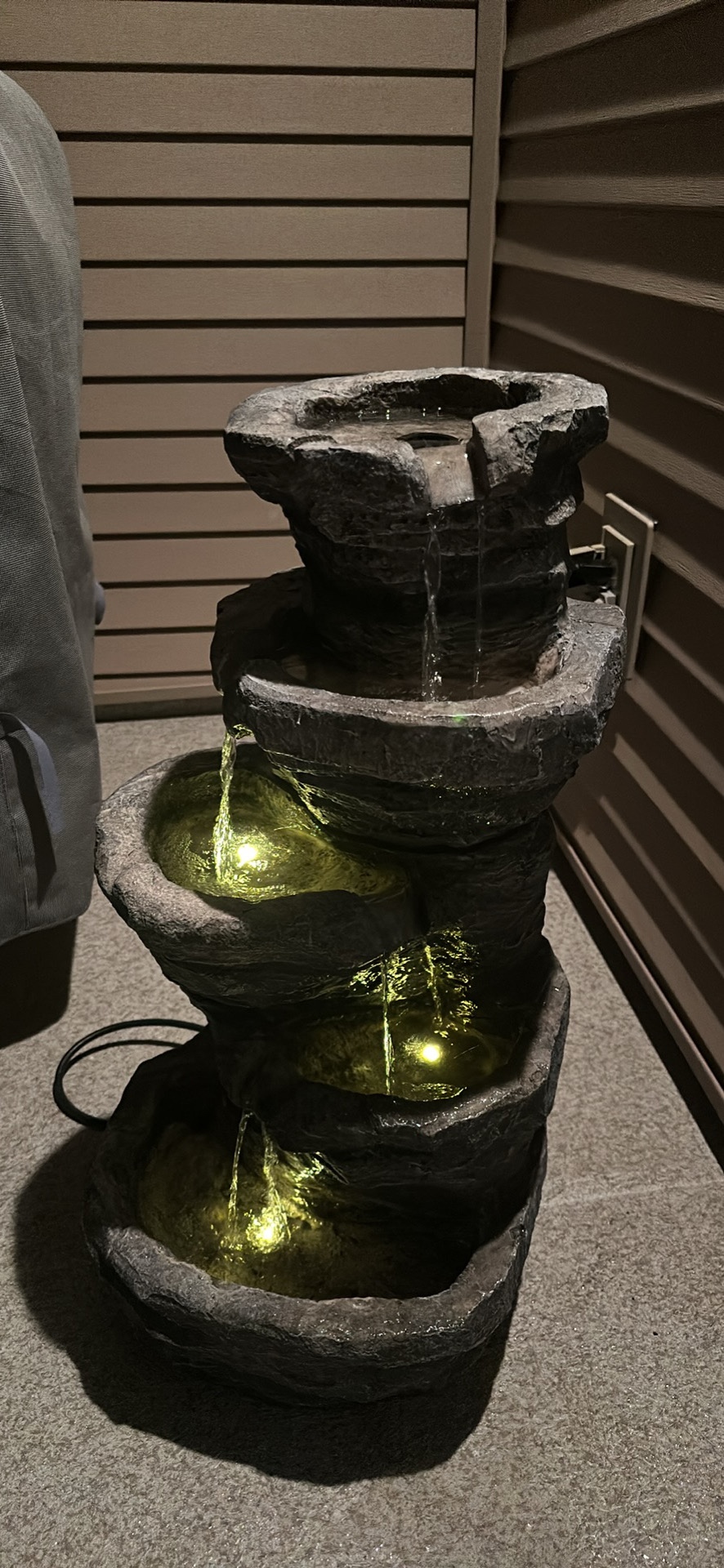 Outdoor water fountain