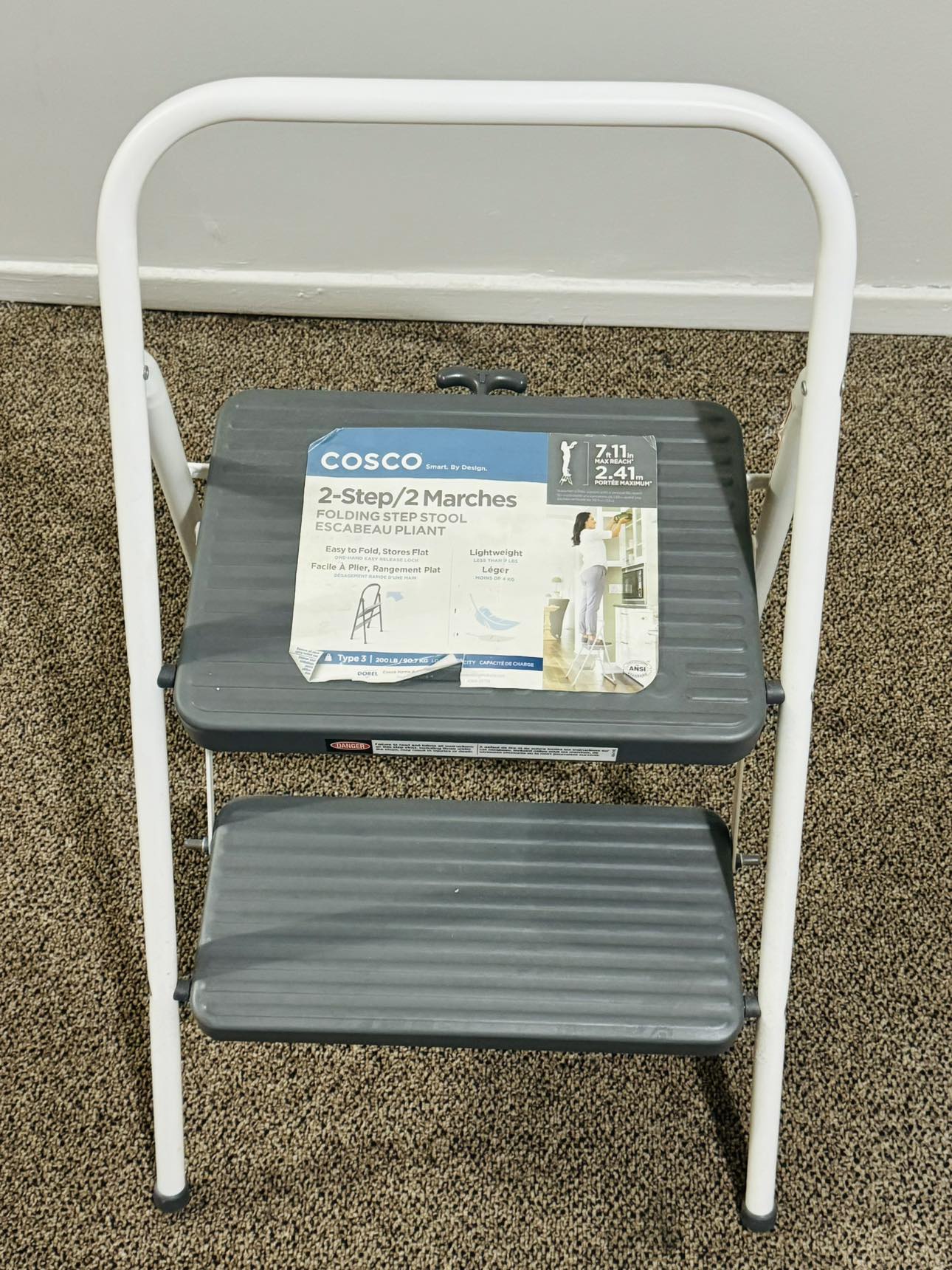 2-Step metal folding step stool - photo 2
