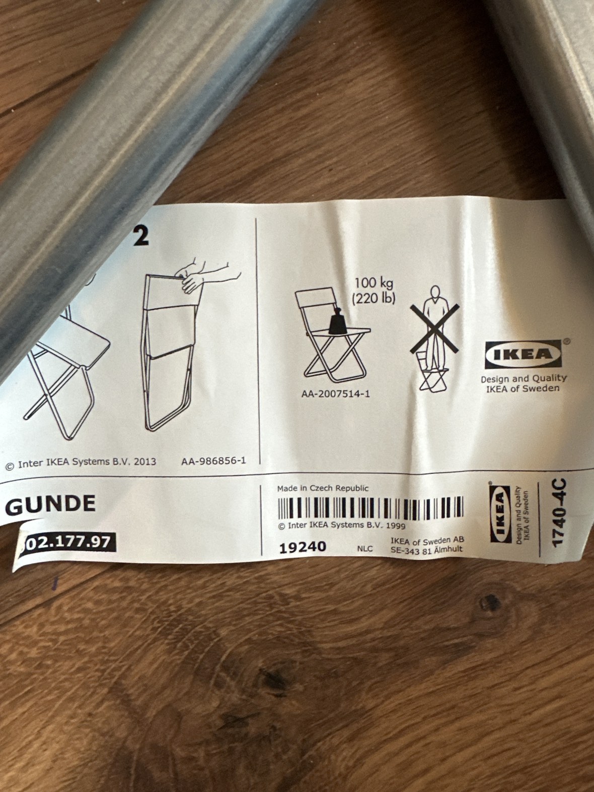 IKEA folding 3 chairs - photo 2