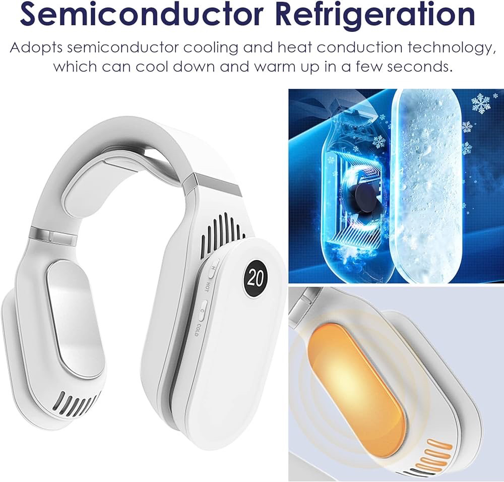 2-in-1 portable neck air conditioner and heater neck fan - photo 3