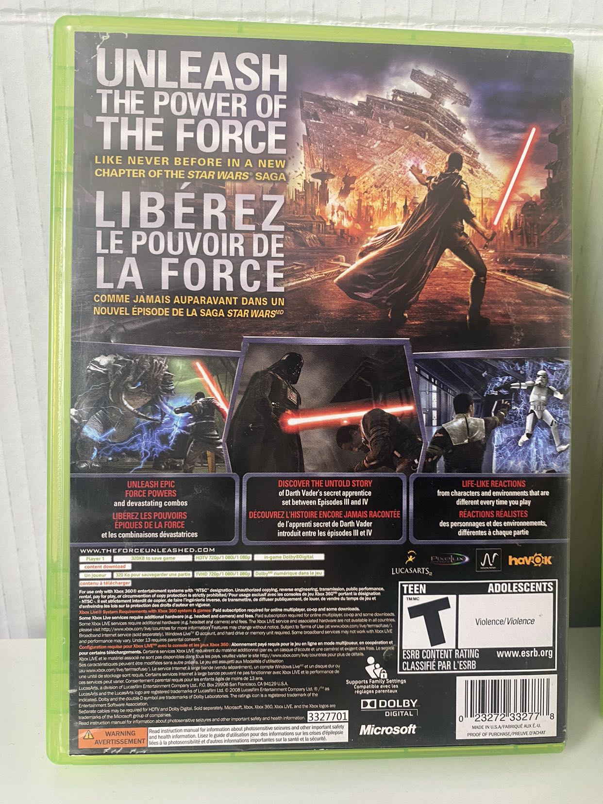 XBOX 360 Games (Starwars force & Pure) image indicator(3)