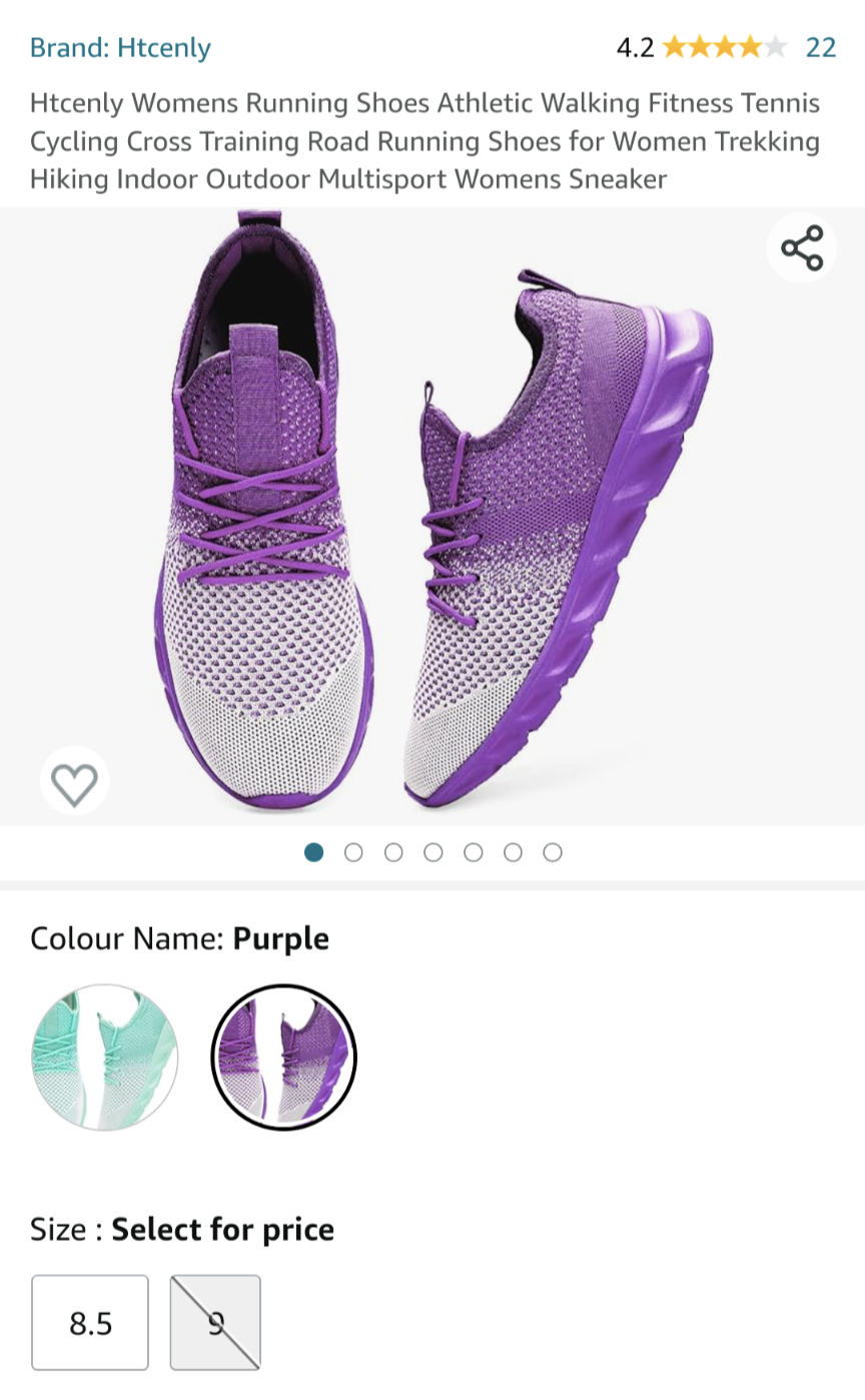 NWOT Woman's Sz8 Running Shoes thumbnail