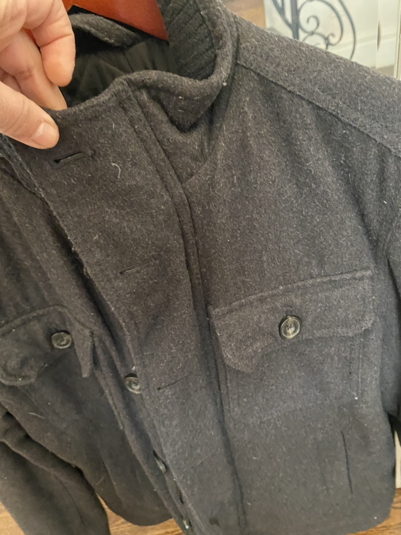 American Eagle mens wool coat size small image indicator(2)