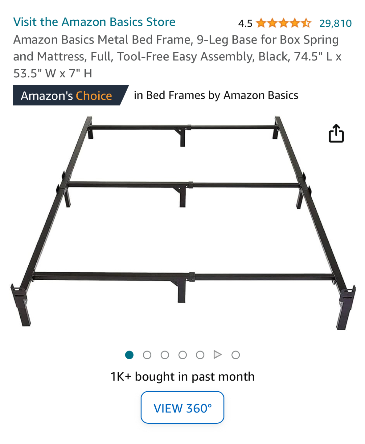 Full size bedframe