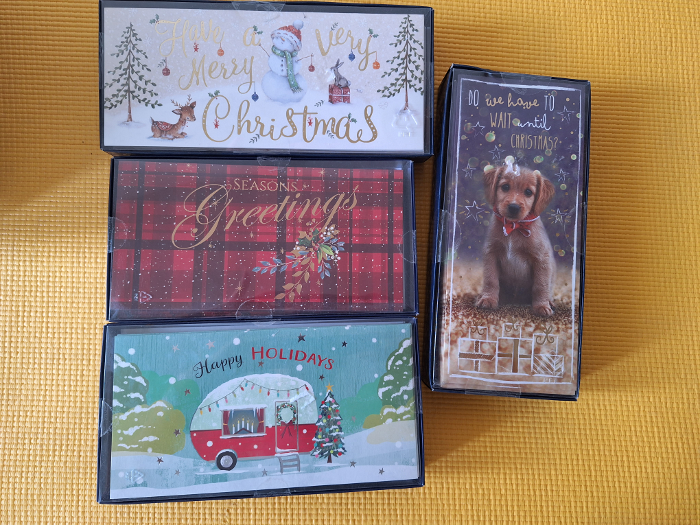 4 New Boxes of Christmas Cards 20 a Box Total 80 Cards