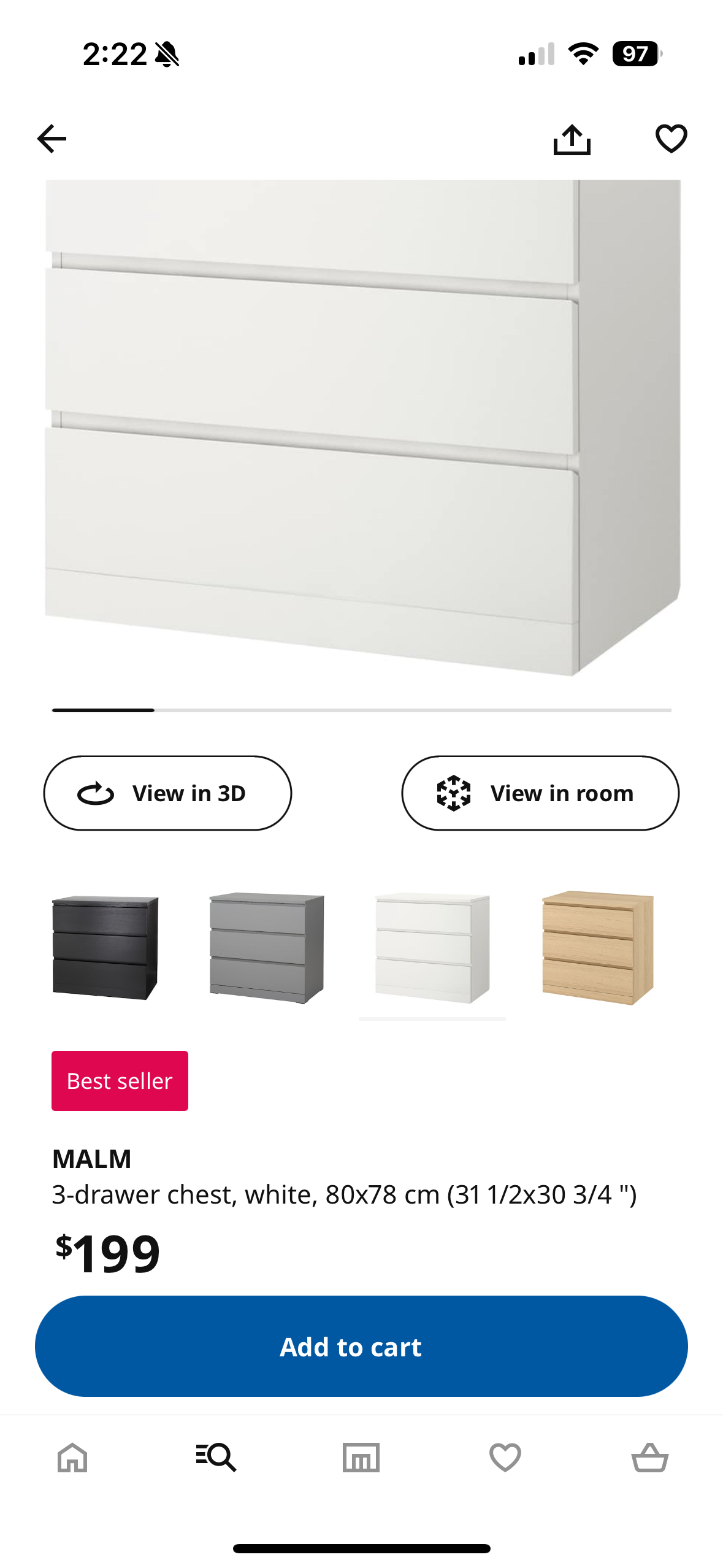 MALM: 3 drawer chest - photo 2