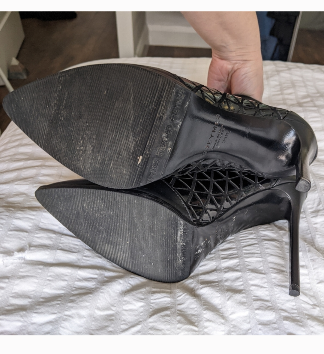 ✨🪩 Italian Made Stiletto Disco Boots 8/8.5 image indicator(4)