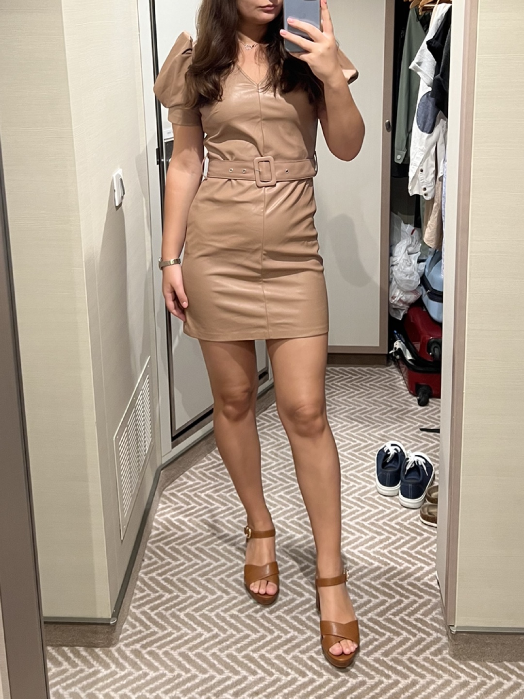 Faux leather mini dress - S/M image indicator(2)